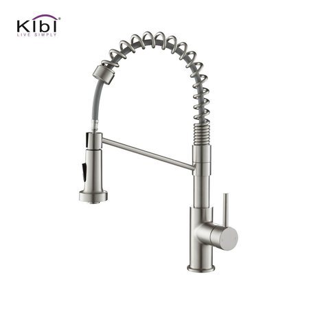KIBI Lodi Single Handle Pull Down Kitchen Sink Faucet KKF2004BN